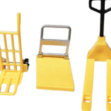 Maxbell Dollhouse Miniature Model 1/12 Bulldozer Forklift Child Engineering Vehicle yellow set