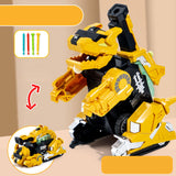 Maxbell Transforming Dinosaur Toy Educational Boys Toy for Kids Age 3 4 5 6 Activity Tyrannosaurus Yellow