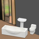 Maxbell Tub Sink Play Game Decor Miniature Bathroom for DIY Miniture Bathroom Child S