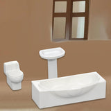 Maxbell Tub Sink Play Game Decor Miniature Bathroom for DIY Miniture Bathroom Child S