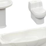 Maxbell Tub Sink Play Game Decor Miniature Bathroom for DIY Miniture Bathroom Child S