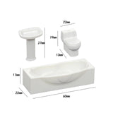 Maxbell Tub Sink Play Game Decor Miniature Bathroom for DIY Miniture Bathroom Child S