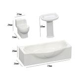 Maxbell Tub Sink Play Game Decor Miniature Bathroom for DIY Miniture Bathroom Child M