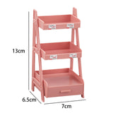 Maxbell 1/12 Miniature Plant Stand with Drawer for Dollhouse 6 inch BJD Doll Diorama pink