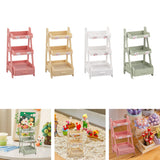 Maxbell 1/12 Miniature Plant Stand with Drawer for Dollhouse 6 inch BJD Doll Diorama pink