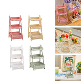 Maxbell 1/12 Miniature Plant Stand with Drawer for Dollhouse 6 inch BJD Doll Diorama pink