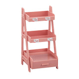 Maxbell 1/12 Miniature Plant Stand with Drawer for Dollhouse 6 inch BJD Doll Diorama pink