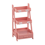 Maxbell 1/12 Miniature Plant Stand with Drawer for Dollhouse 6 inch BJD Doll Diorama pink
