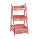 Maxbell 1/12 Miniature Plant Stand with Drawer for Dollhouse 6 inch BJD Doll Diorama pink