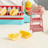 Maxbell 1/12 Miniature Plant Stand with Drawer for Dollhouse 6 inch BJD Doll Diorama pink
