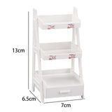 Maxbell 1/12 Miniature Plant Stand with Drawer for Dollhouse 6 inch BJD Doll Diorama white