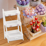 Maxbell 1/12 Miniature Plant Stand with Drawer for Dollhouse 6 inch BJD Doll Diorama white