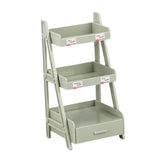Maxbell 1/12 Miniature Plant Stand with Drawer for Dollhouse 6 inch BJD Doll Diorama green