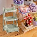 Maxbell 1/12 Miniature Plant Stand with Drawer for Dollhouse 6 inch BJD Doll Diorama green