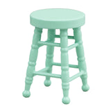 Maxbell 1:12 Dollhouse Bar Stool Pretend Play DIY Accs Miniature Footstool Role Play green