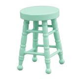 Maxbell 1:12 Dollhouse Bar Stool Pretend Play DIY Accs Miniature Footstool Role Play green