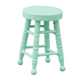 Maxbell 1:12 Dollhouse Bar Stool Pretend Play DIY Accs Miniature Footstool Role Play green