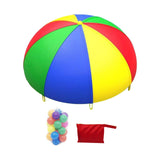 Maxbell Maxbell Rainbow Umbrella Parachute Toy Kids Outdoor Game for Playground Kindergarten