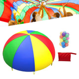 Maxbell Maxbell Rainbow Umbrella Parachute Toy Kids Outdoor Game for Playground Kindergarten