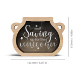 Maxbell Maxbell Money Box Canister Develop Habit Wooden Letter Piggy Bank for Boys and Girls