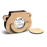 Maxbell Maxbell Money Box Canister Develop Habit Wooden Letter Piggy Bank for Boys and Girls