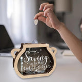 Maxbell Maxbell Money Box Canister Develop Habit Wooden Letter Piggy Bank for Boys and Girls