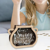 Maxbell Maxbell Money Box Canister Develop Habit Wooden Letter Piggy Bank for Boys and Girls