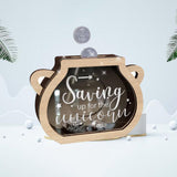 Maxbell Maxbell Money Box Canister Develop Habit Wooden Letter Piggy Bank for Boys and Girls
