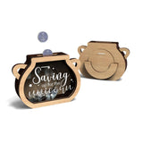 Maxbell Maxbell Money Box Canister Develop Habit Wooden Letter Piggy Bank for Boys and Girls