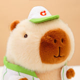 Capybara Plush Toy Soft Capybara Toy Animal Doll for Birthday Gifts Children Brown Green 33cm