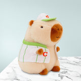 Capybara Plush Toy Soft Capybara Toy Animal Doll for Birthday Gifts Children Brown Green 33cm