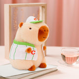 Capybara Plush Toy Soft Capybara Toy Animal Doll for Birthday Gifts Children Brown Green 33cm