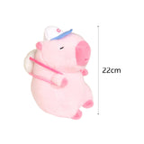 Capybara Stuffed Toy Cartoon Collectible Capybara Toy Animal Doll for Family Pink 22cm