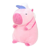 Capybara Stuffed Toy Cartoon Collectible Capybara Toy Animal Doll for Family Pink 22cm