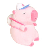 Capybara Stuffed Toy Cartoon Collectible Capybara Toy Animal Doll for Family Pink 22cm