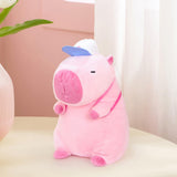 Capybara Stuffed Toy Cartoon Collectible Capybara Toy Animal Doll for Family Pink 33cm