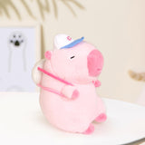 Capybara Stuffed Toy Cartoon Collectible Capybara Toy Animal Doll for Family Pink 33cm