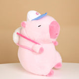 Capybara Stuffed Toy Cartoon Collectible Capybara Toy Animal Doll for Family Pink 33cm