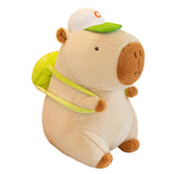 Capybara Plush Toy Gifts Soft Rodent Plush Toy Decor Capybara Stuffed Animal 33cm Green Bag