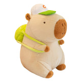 Capybara Plush Toy Gifts Soft Rodent Plush Toy Decor Capybara Stuffed Animal 33cm Green Bag