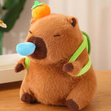 Maxbell Plush Capybara Doll with Pullable Snot Bubbles Capybara Stuffed Toy for Kids Turtle Shell C