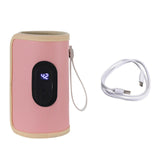 Maxbell Portable Bottle Warmer Milk Breast Milk Bottle Heater for Business Trip Home Pink