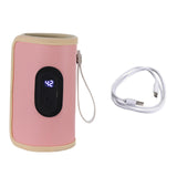 Maxbell Portable Bottle Warmer Milk Breast Milk Bottle Heater for Business Trip Home Pink