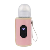 Maxbell Portable Bottle Warmer Milk Breast Milk Bottle Heater for Business Trip Home Pink