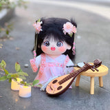 4Pcs Fashion Dolls Chinese Ancient Skirt and Hairpins Costume for 7.8in Doll Pink