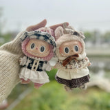 Maxbell Doll Clothes Photo Props Plush Doll Accessories Doll Outifits for 17cm Dolls Black white