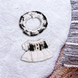 Maxbell Doll Clothes Photo Props Plush Doll Accessories Doll Outifits for 17cm Dolls Black white