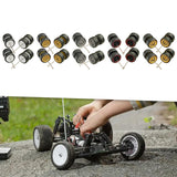 Maxbell 8x 1/64 Scale Wheels Simulation Model Car Wheels Tires for Diecast Car Model White
