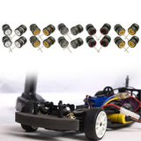 Maxbell 8x 1/64 Scale Wheels Simulation Model Car Wheels Tires for Diecast Car Model White