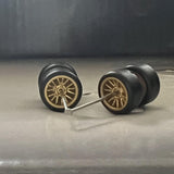 Maxbell 8x 1/64 Scale Wheels Simulation Model Car Wheels Tires for Diecast Car Model White